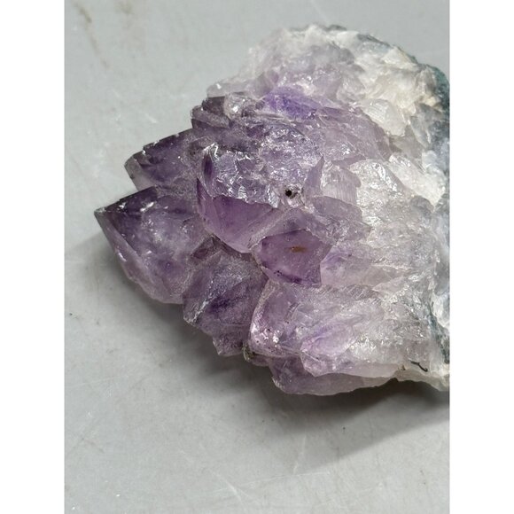 Raw Amethyst Crystal Cluster With Natural Green Matrix 2.5" purple READ - Picture 7 of 8